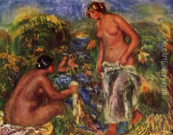 Women bathers Oil Painting - Pierre Auguste Renoir