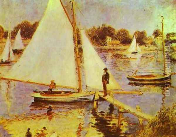The Seine at Argentueil Oil Painting - Pierre Auguste Renoir