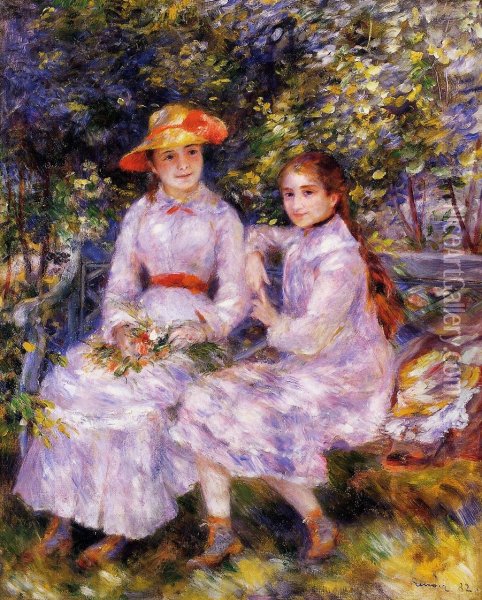 The Daughters of Paul Durand-Ruel Oil Painting - Pierre Auguste Renoir