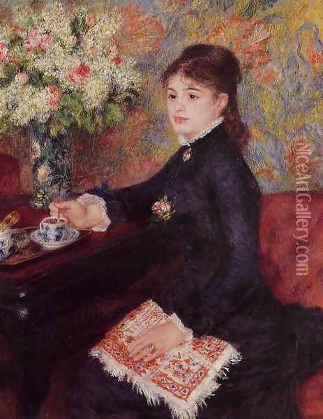 The Cup of Chocolate Oil Painting - Pierre Auguste Renoir