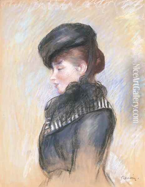 Femme à la toque Oil Painting - Pierre Auguste Renoir