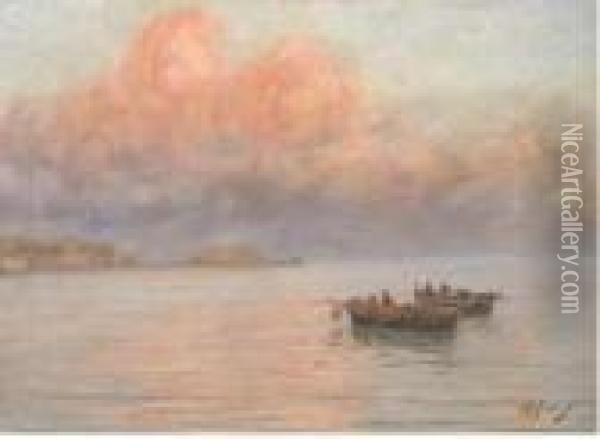 Veduta Del Golfo Di Napoli Oil Painting - Vincenzo Migliaro