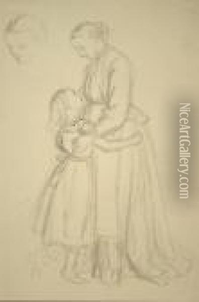 Mutter Und Tochter Oil Painting - Sir John Everett Millais