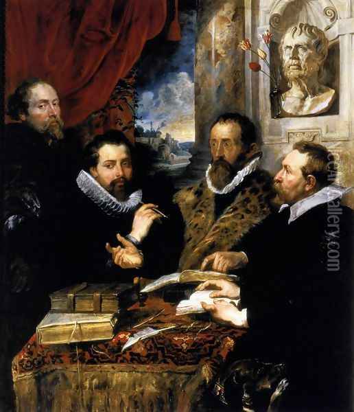 The Four Philosophers 1611-12 Oil Painting - Peter Paul Rubens