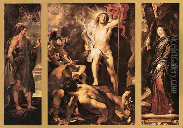 The Resurrection of Christ 1611-12 Oil Painting - Peter Paul Rubens