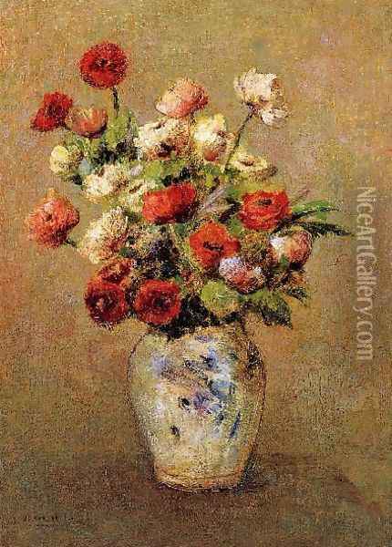 Bouquet Of Flowers4 Oil Painting - Odilon Redon