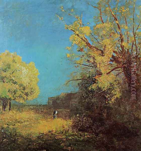 Peyrelebade Landscape Oil Painting - Odilon Redon