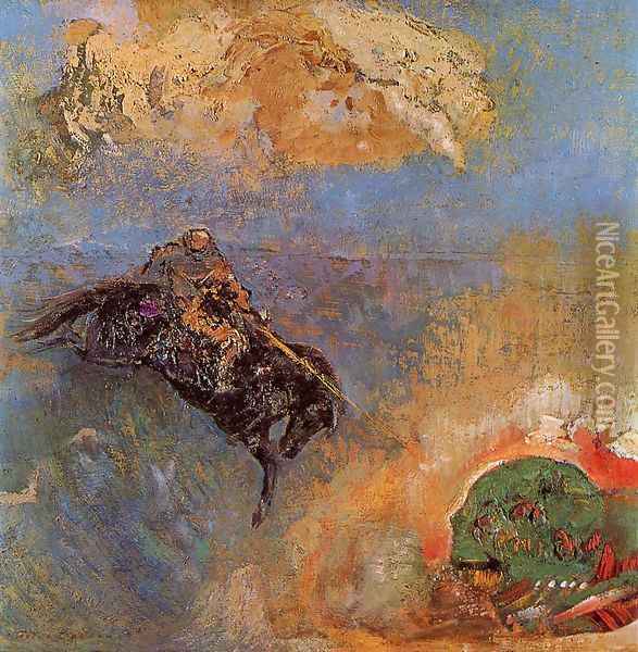 Roger And Angelica Oil Painting - Odilon Redon