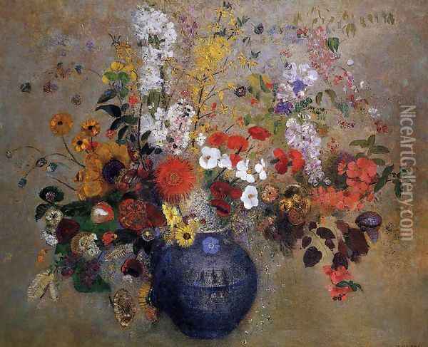 Flowers 3 Oil Painting - Odilon Redon