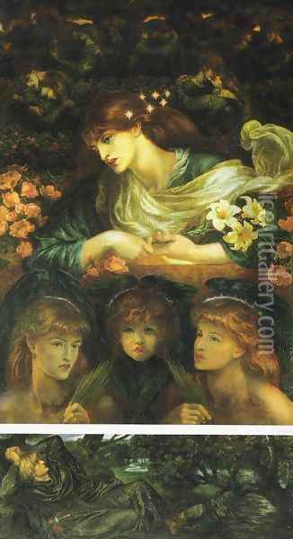 Blessed Damozel Oil Painting - Dante Gabriel Rossetti