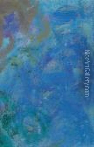 Les Nympheas Bleus Oil Painting - Claude Oscar Monet