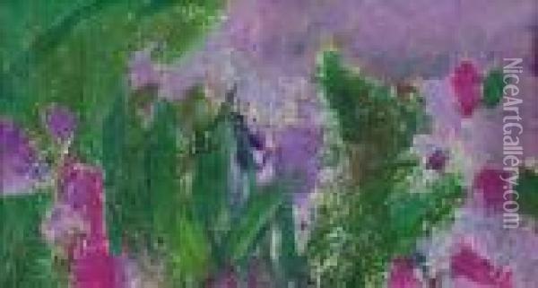 Les Iris Ii(fragment) Oil Painting - Claude Oscar Monet