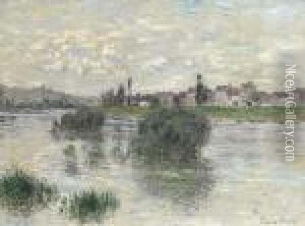 La Seine A Lavacourt Oil Painting - Claude Oscar Monet