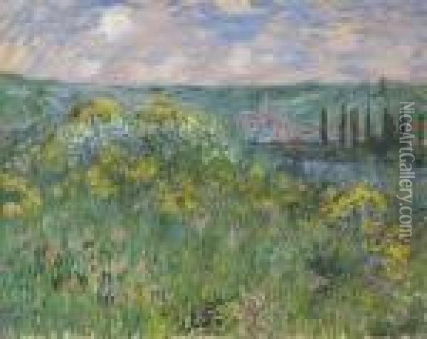 Pres De Vetheuil Oil Painting - Claude Oscar Monet