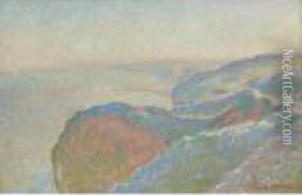 Au Val Saint-nicolas Pres Dieppe, Matin Oil Painting - Claude Oscar Monet