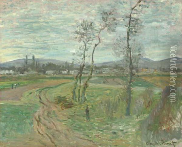 La Plaine De Gennevilliers Oil Painting - Claude Oscar Monet