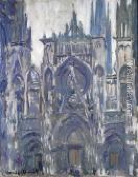 Cathedrale De Rouen: Etude Pour Le Portail Vu De Face Oil Painting - Claude Oscar Monet