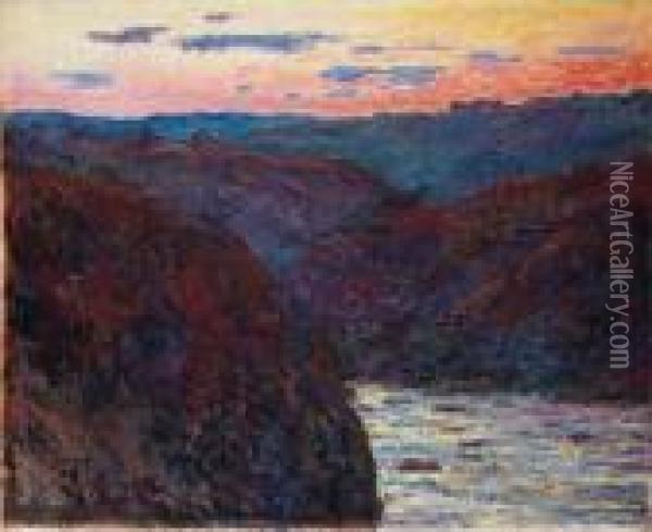La Creuse, Soleil Couchant Oil Painting - Claude Oscar Monet