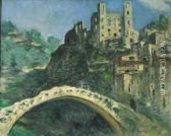 Dolceacqua Oil Painting - Claude Oscar Monet