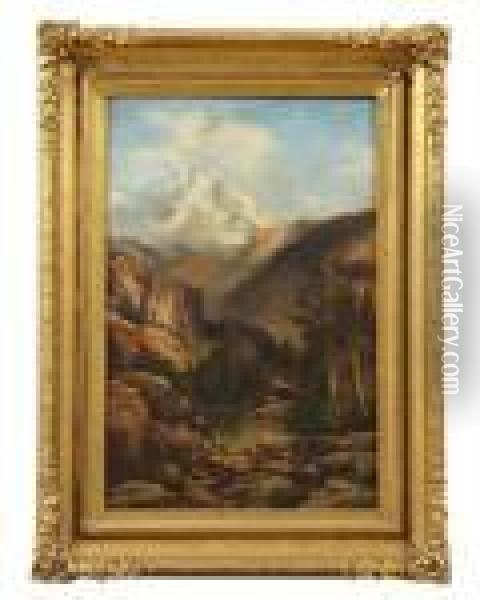 Mount Moran Oil Painting - Thomas Moran