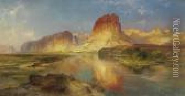 Green River Of Wyoming Oil Painting - Thomas Moran