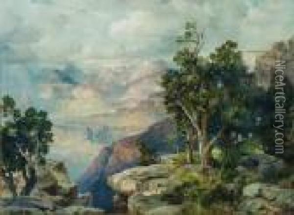 Grand Canyon From Hermit Ridgetop Oil Painting - Thomas Moran