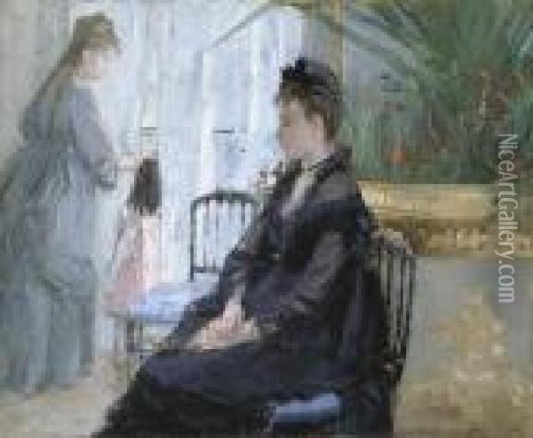 Interieur Oil Painting - Berthe Morisot