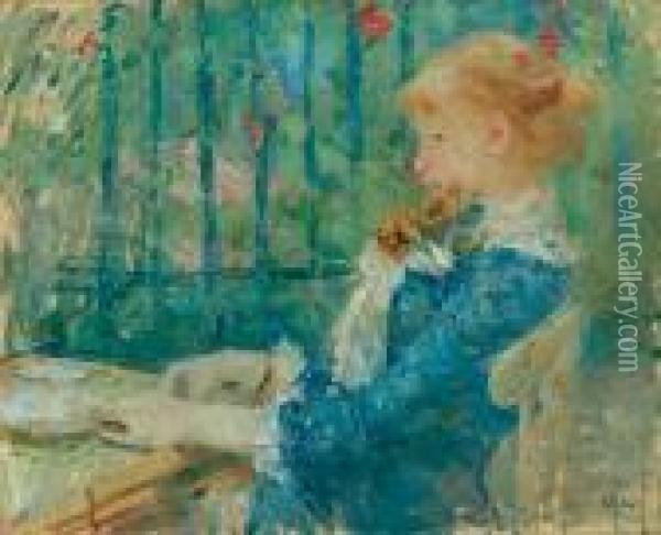 Le The Oil Painting - Berthe Morisot