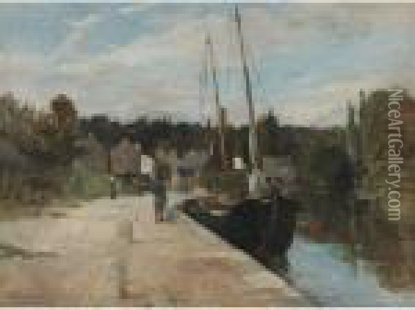 Rosbras (finistere) Or Riviere De Pont-aven A Rosbras Oil Painting - Berthe Morisot