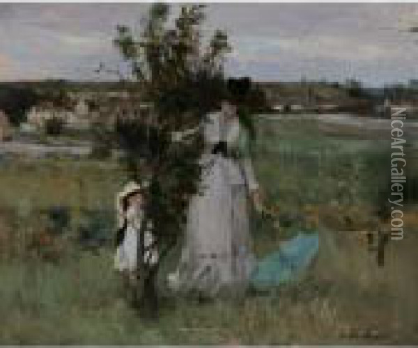 Cache-cache Oil Painting - Berthe Morisot