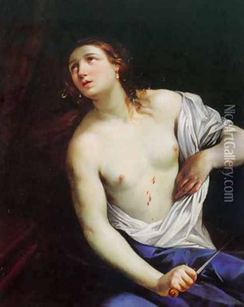 The Suicide of Lucretia Oil Painting - Guido Reni