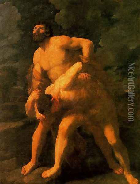 Hercules Wrestling with Achelous Oil Painting - Guido Reni