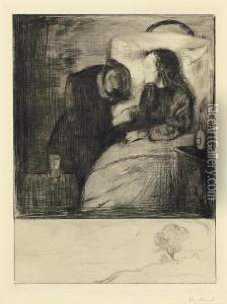 Das Kranke Kind I Oil Painting - Edvard Munch