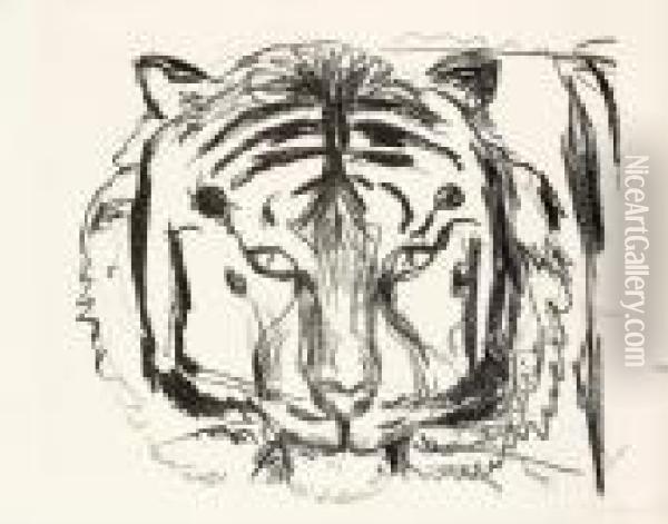 Tiger Head Ii Oil Painting - Edvard Munch