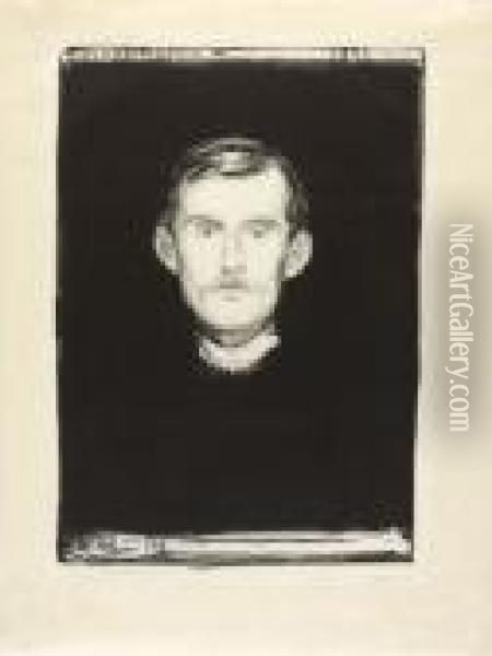 Selbstportrait Oil Painting - Edvard Munch