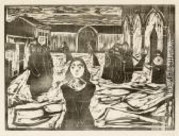 The Pretenders: The Last Hour Oil Painting - Edvard Munch