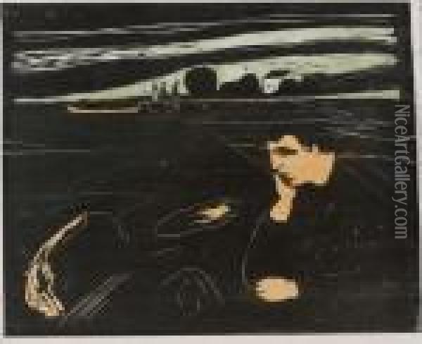 Melancholy Iii Oil Painting - Edvard Munch