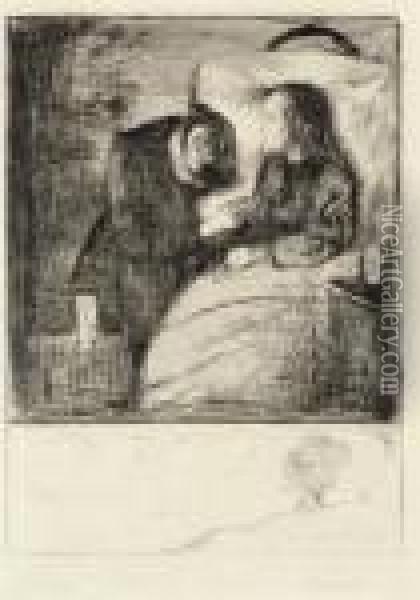 The Sick Child (schiefler 7; Woll 7) Oil Painting - Edvard Munch