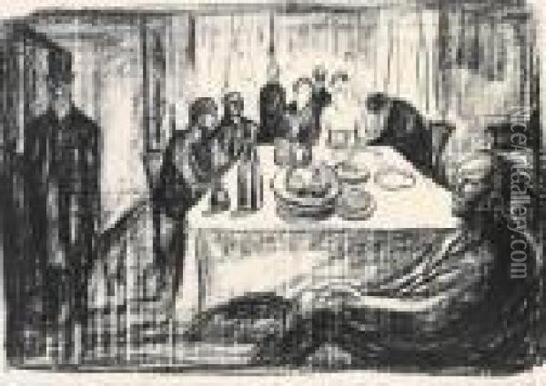 The Bohemians' Wedding 1929-30 Oil Painting - Edvard Munch