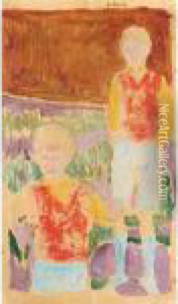 Johan Martin Og Sten Stenersen Oil Painting - Edvard Munch