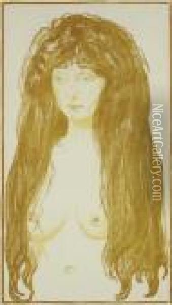 Die Sunde (sch. 142; W. 198) Oil Painting - Edvard Munch