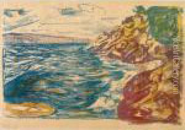 Fjord Landscape (w. 462; S. 425) Oil Painting - Edvard Munch