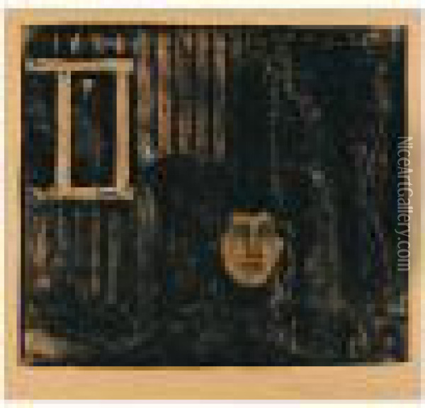 Mondschein (moonlight) Oil Painting - Edvard Munch