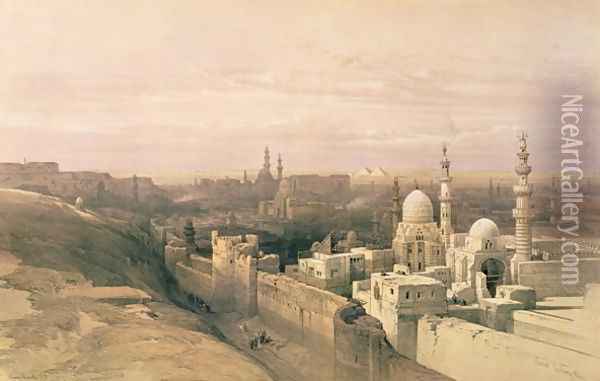 Cairo, looking west, book illustration from Sketches in Nubia, 1846-49 Oil Painting - David Roberts