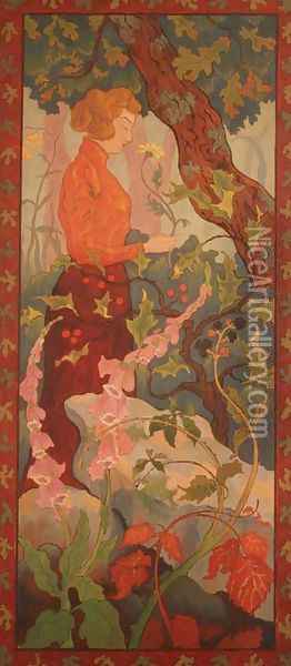 Foxgloves, 1899 Oil Painting - Paul-Elie Ranson