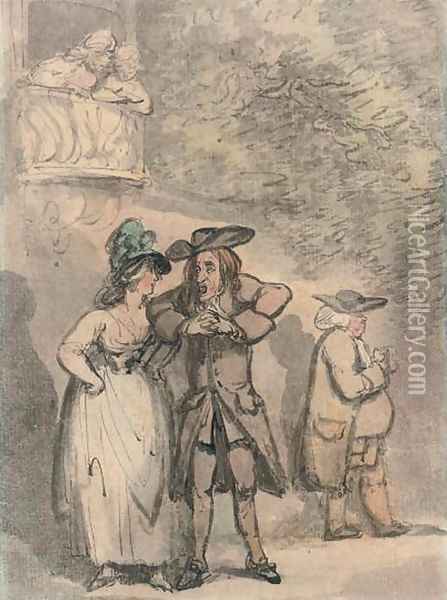 A scene from Charles Dibdin's comic opera 'The Quaker' Oil Painting - Thomas Rowlandson