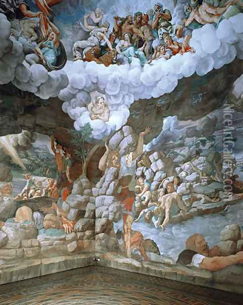 Sala dei Giganti Oil Painting - Giulio Romano (Orbetto)