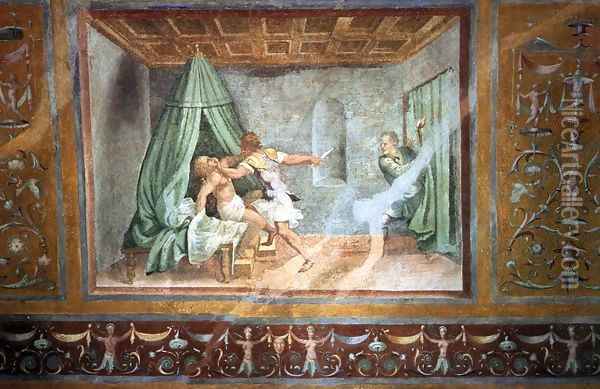 Tarquin and Lucretia Oil Painting - Giulio Romano (Orbetto)