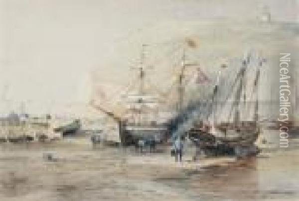 Le Port De Fecamp Oil Painting - Jules Achille-Noel