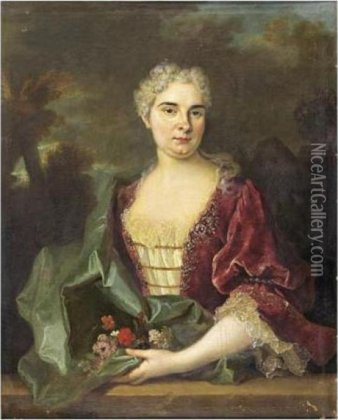 Portrait De Monsieur Ponchon Oil Painting - Jean-Baptiste Oudry